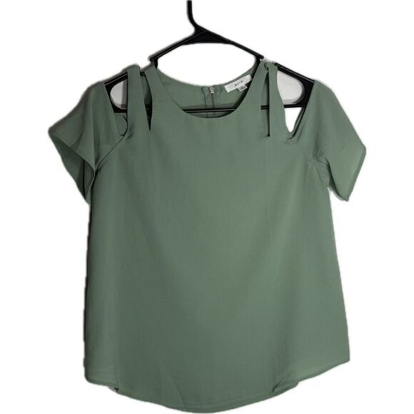 Mine, womens size small, fully lined off the shoulder, sheer top - Picture 1 of 9